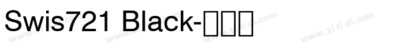 Swis721 Black字体转换